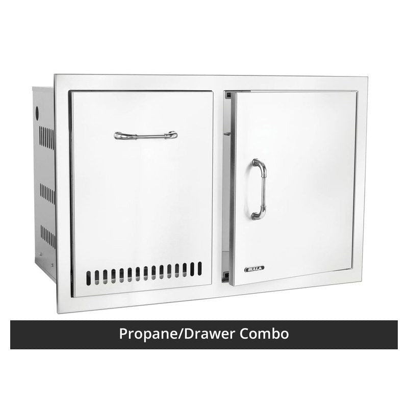 Bull 75-Inch Power Q Grill Island (Charcoal Base / White Granite Countertop)