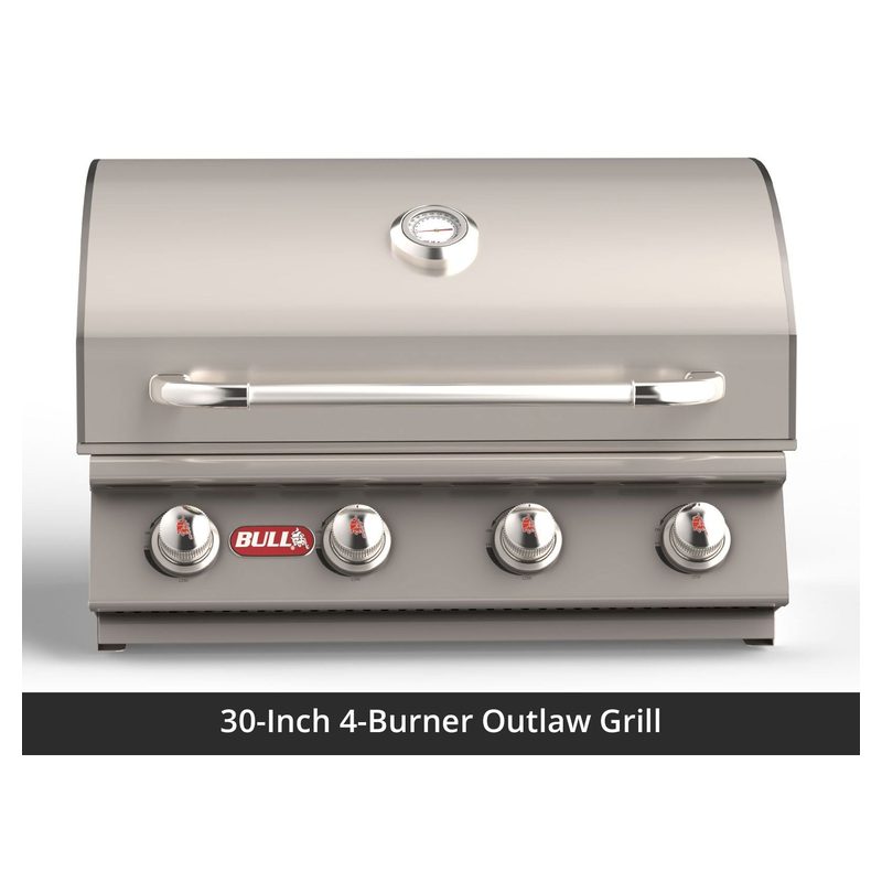 Bull 75-Inch Power Q Grill Island (Charcoal Base / White Granite Countertop)