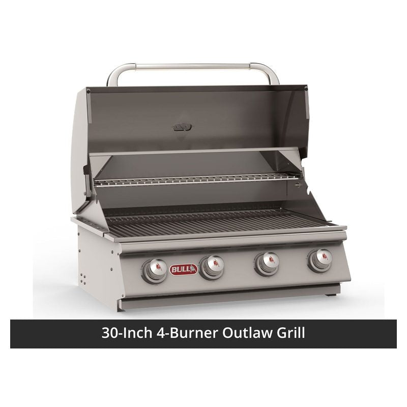 Bull 75-Inch Power Q Grill Island (Charcoal Base / White Granite Countertop)