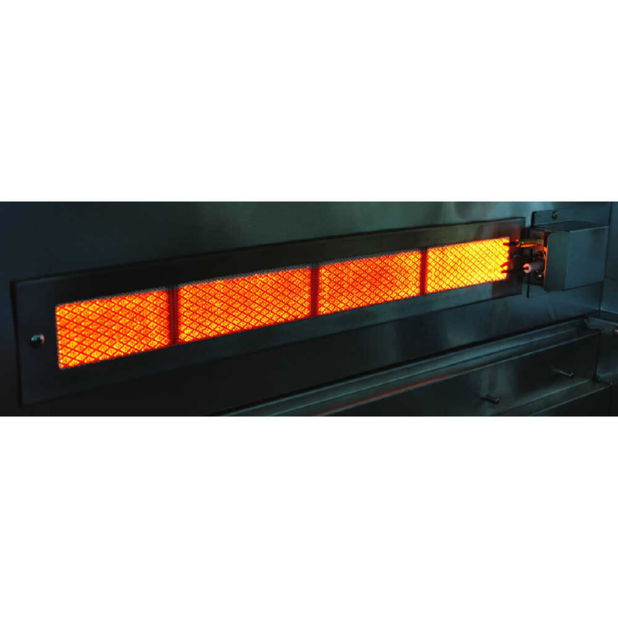 EdgeStar 36-Inch Liquid Propane Freestanding Grill Cart with Rotisserie and LED Lighting