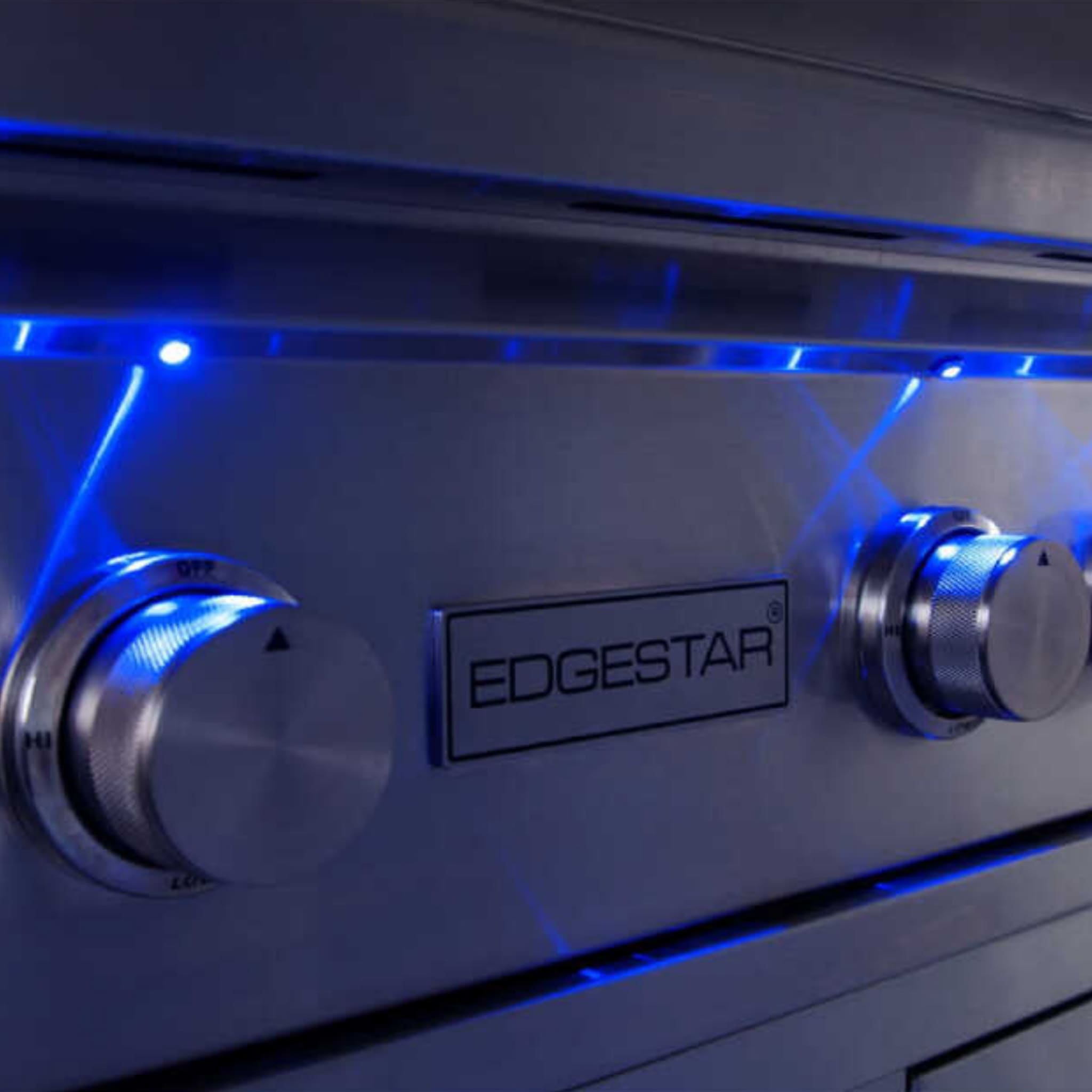 EdgeStar 36-Inch Liquid Propane Freestanding Grill Cart with Rotisserie and LED Lighting