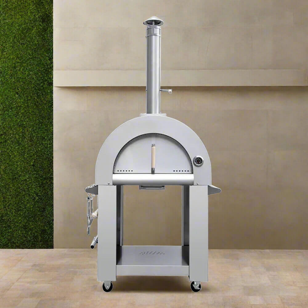 KoKoMo Grills Premium 32-Inch Stainless Steel Wood Fired Pizza Oven [KO-PIZZAOVEN] (SAK92618)