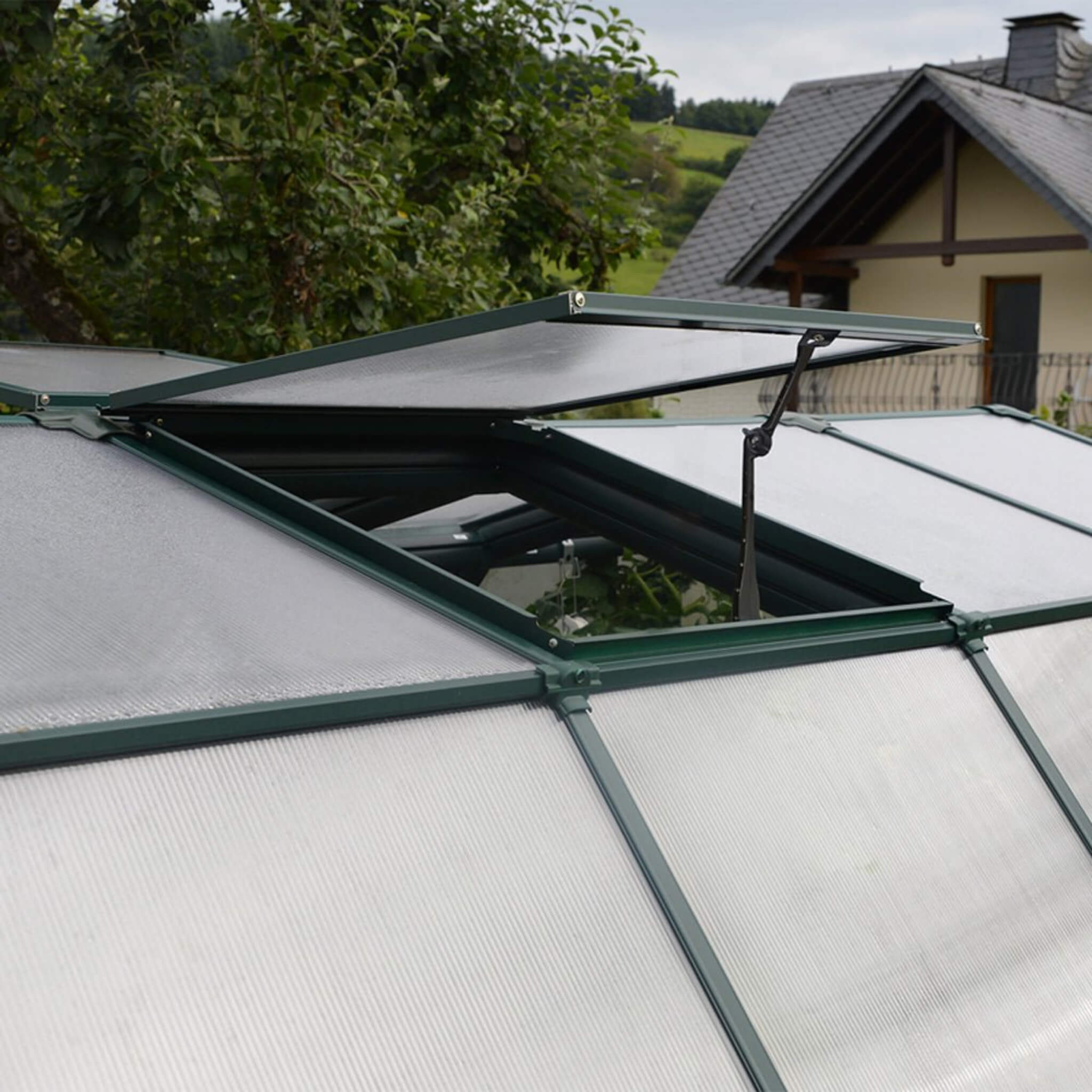 Extra Large Walk-In Barn-Style Greenhouse with Roof Vents